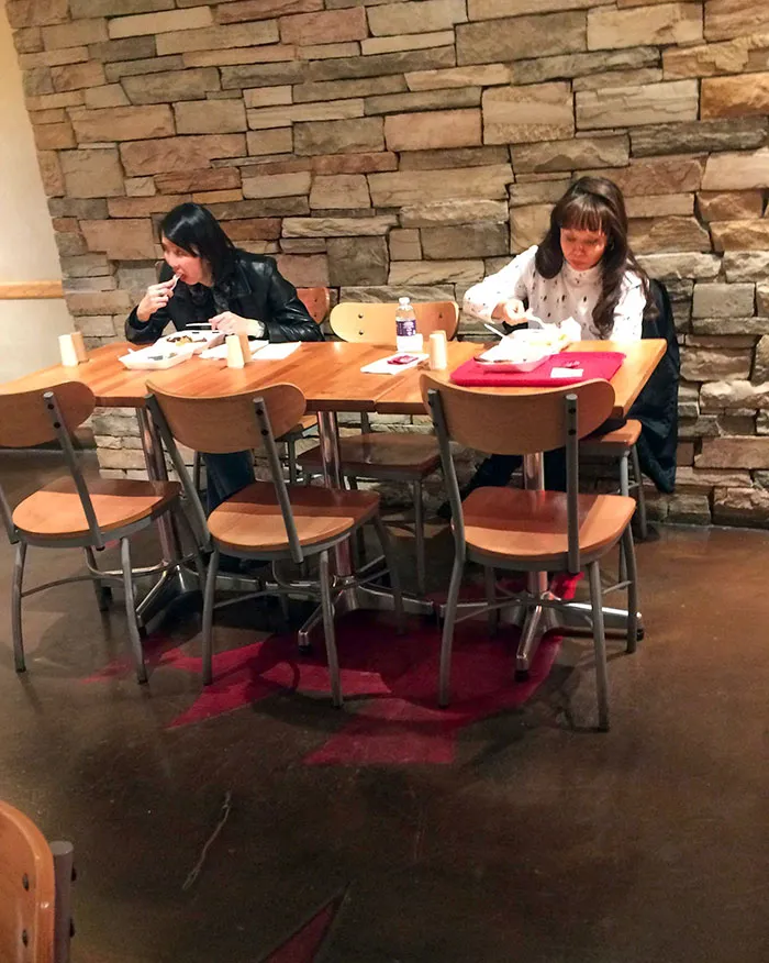 My Family Of 5 Couldn't Find A Table To Sit At Because Of People Like That.  There Were Plenty Of 2 Seaters