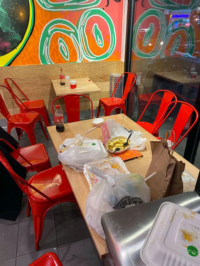 How Some Customers Left A Table Today. Some Of It Is The Food We Don't Even Serve