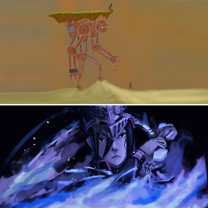 Twitter Artists Reveal Their First And Their Most Recent Artworks To Compare Their Art Improvement Over The Years (30 Pics)