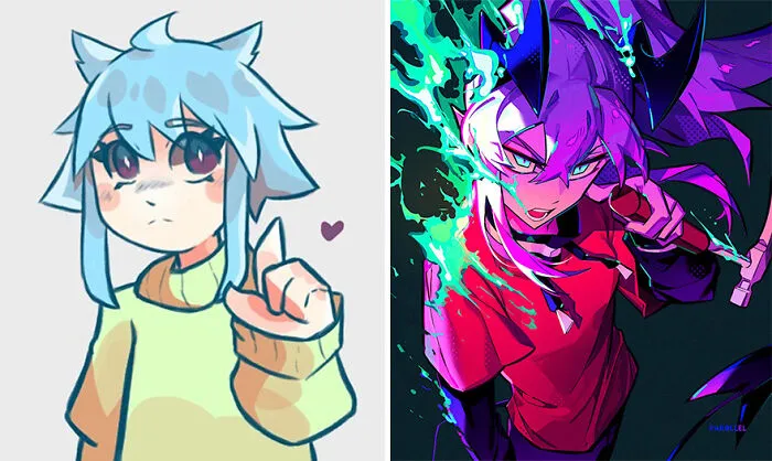 Twitter Artists Reveal Their First And Their Most Recent Artworks To Compare Their Art Improvement Over The Years (30 Pics)