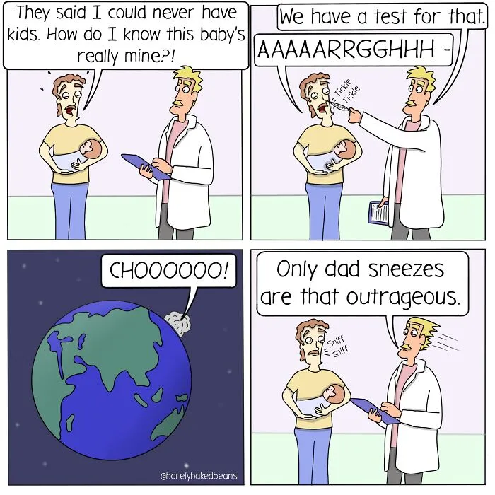 When A Dad Sneezes