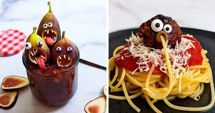 35 Humorous Food Art That This Artist Made By Adding Funny Faces On Top Of Her Creations