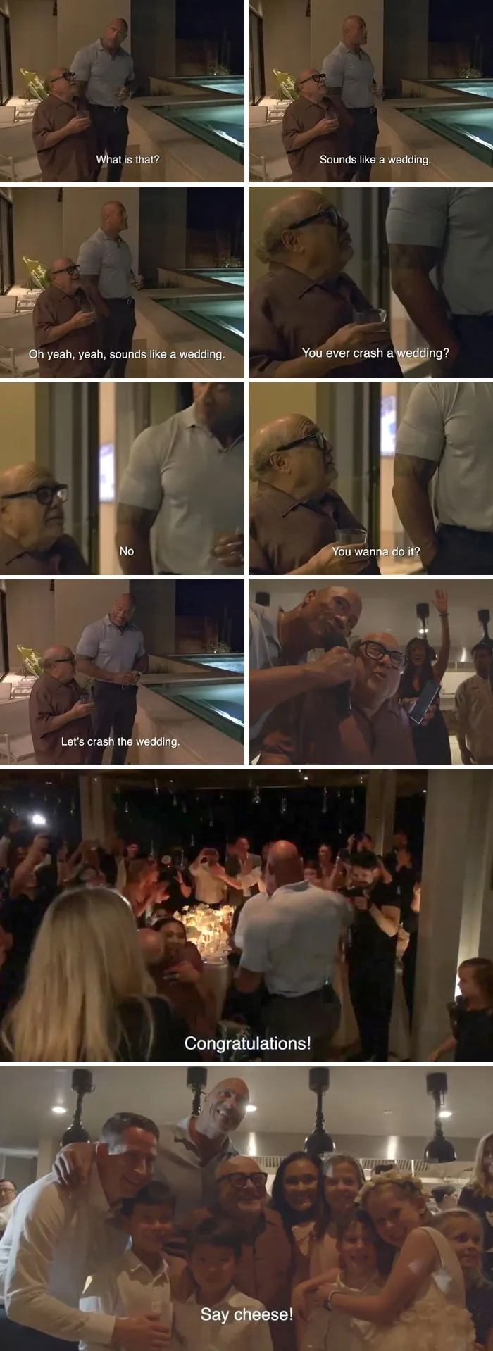 What Started Off As A Quiet Sunset Teremana Tequila Toast With Mi Amigo, Danny Devito - Turned Into Wedding Crashers 2.0