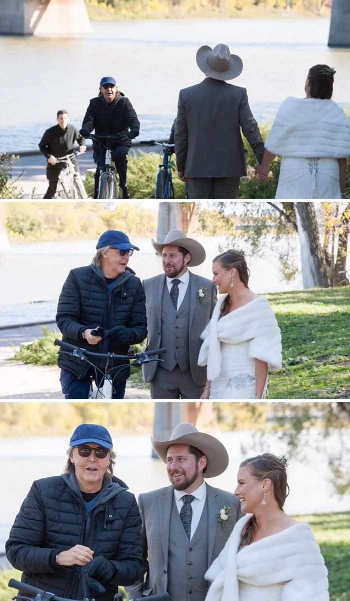Undoubtedly The Highlight Of Sir Paul McCartney's Day Meeting These Beautiful Lovebirds
