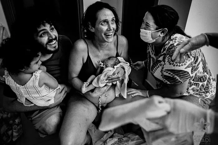 Mejor en Parto: Blanco y Negro: "El encuentro esperado", Karoline Saadi, Brasil