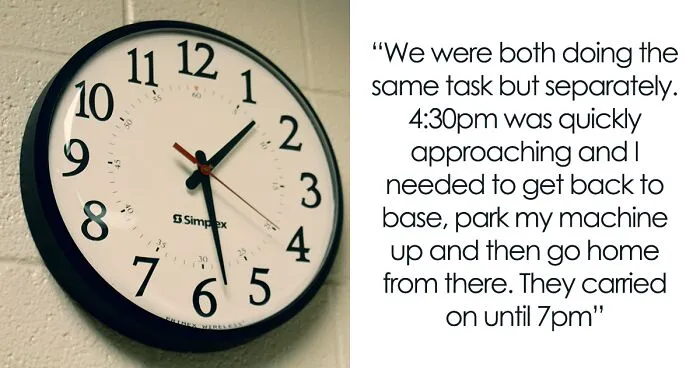 Hard-Working Colleague Confronts This Man About Leaving Work On Time, Unaware That He Doesn't Get Paid Overtime