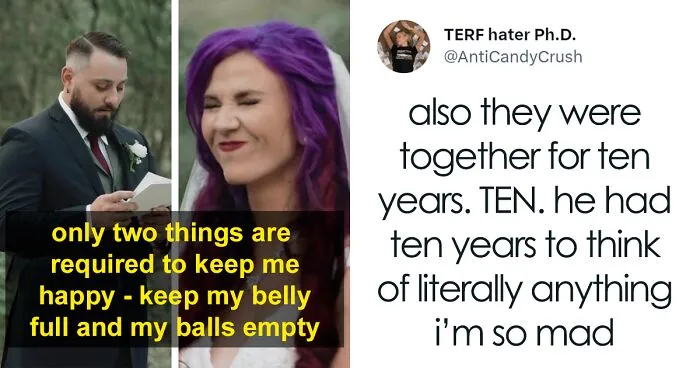 “Throw The Whole Man Out”: People’s Reaction To Dude’s Wedding Vows