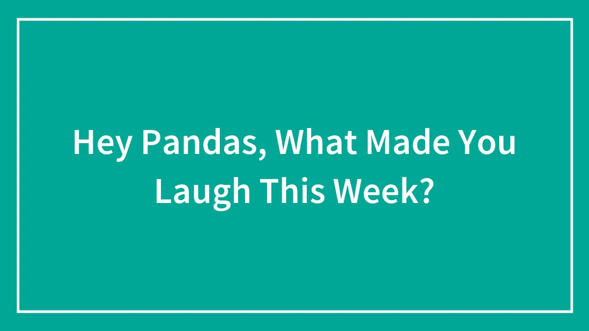 Hey Pandas, What Made You Laugh This Week? (Closed)