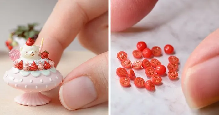 This Artist From Japan Uses Clay To Create The Most Detailed And Realistic-Looking Micro Food Sculptures (70 Pics)