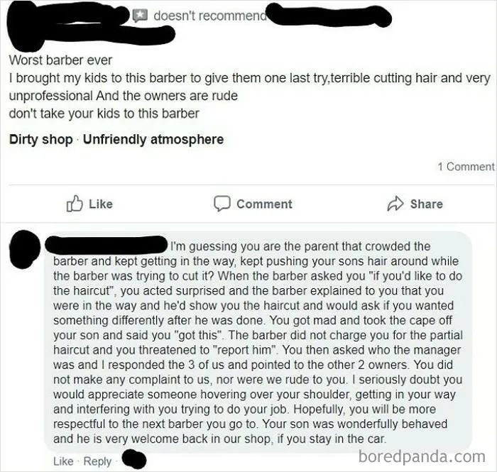 Local Barber Shop Calls Out Fake Review