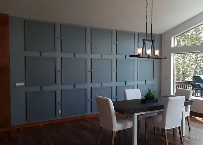 Paneled Wall Design in the Dining Room