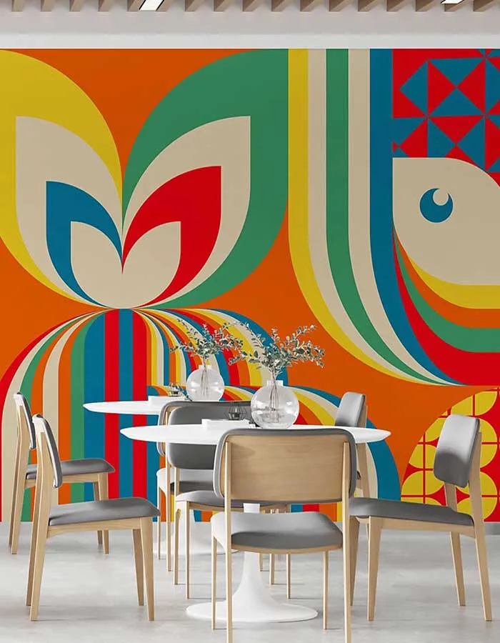 Colorful art wall 