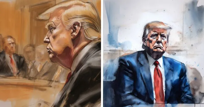 With The Help Of AI, I Looked Into The Future Where Donald Trump Is Standing Trial For Crimes That He Committed (11 Pics)