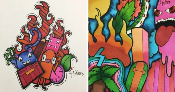 I Made These Artworks Inspired By Other Marker Creators