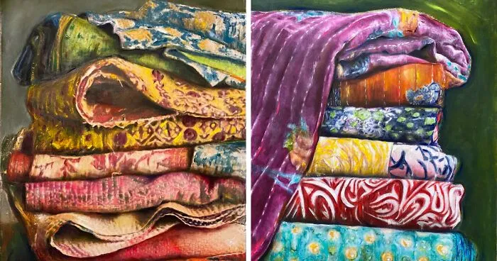 Realistic Fabric Paintings (5 Pics)