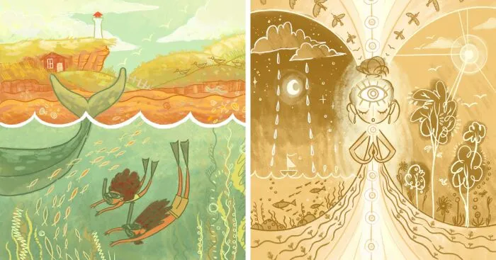 I Create Stunning Illustrations With Themes Of Life, Nature, Rebirth, And Spirituality