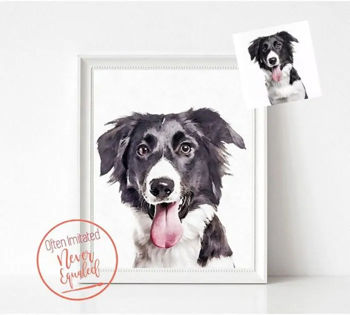 Custom Pet Watercolor Portrait