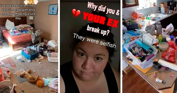 Woman Shows What Her Home Looks Like After She Doesn't Clean For 6 Days, Divorces Her Husband
