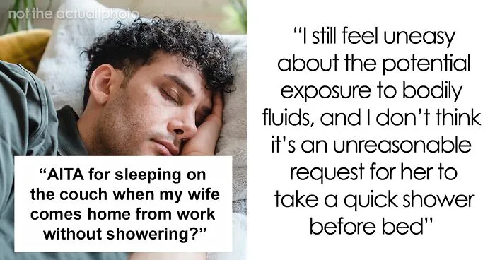 Husband Sleeps On The Couch Because His Gynecologist Wife Won’t Shower Before Bed, Asks The Internet If He’s A Jerk