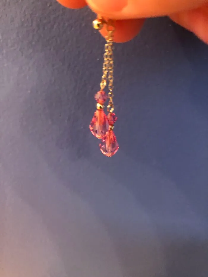 Dangle Pink And Gold 