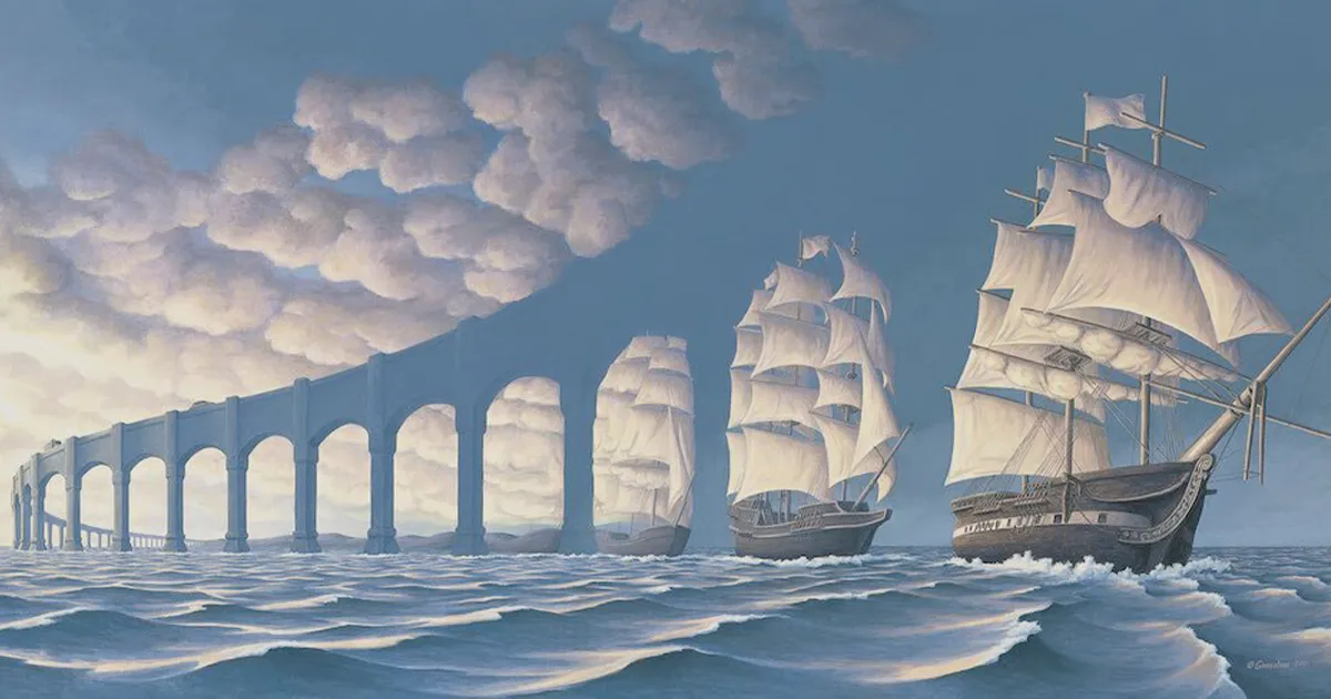 30 Pinturas con alucinantes ilusiones ópticas hechas por Rob Gonsalves