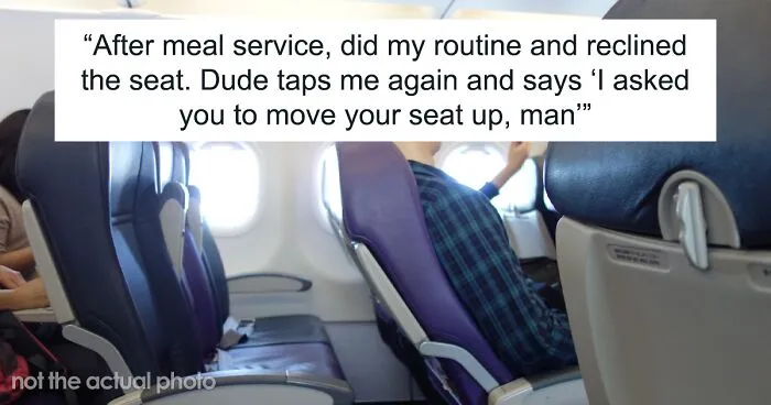 “She Reiterated That I Was Entitled To Recline My Seat”: Guy Asks For Flight Attendant’s Backup After Being Criticized By The Passenger Behind Him