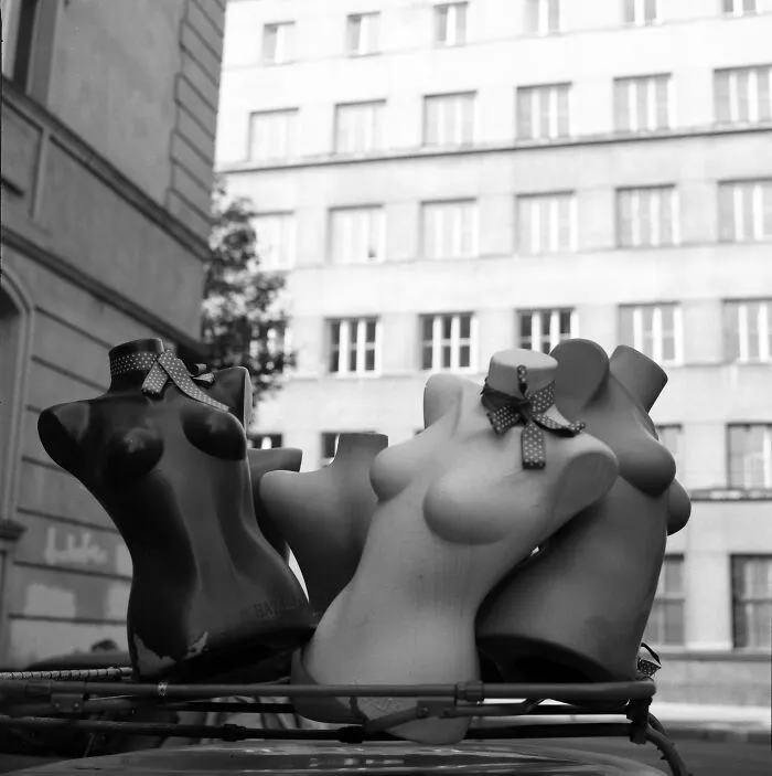 Mannequins On Top Of The Car 