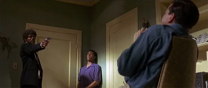 Jules Winnfield with a gun