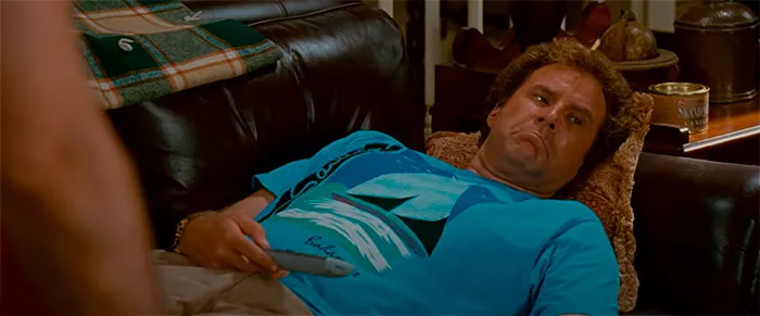 Brennan Huff lying on the bed 