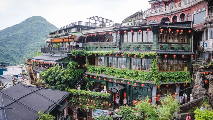 Building with plants on it in Taiwan 