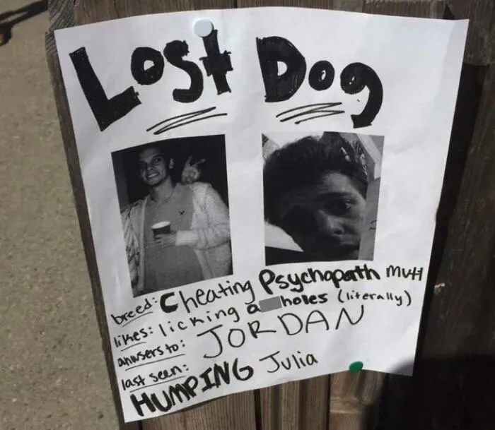 Angry Girl At My School Posted These All Around Campus, I Spotted 11 On My Walk To The Library This Morning