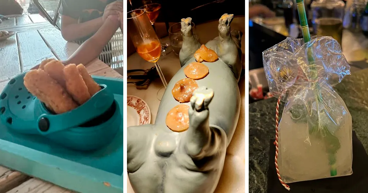 35 Clientes molestos por las formas extravagantes de servir comida y bebida en algunos restaurantes