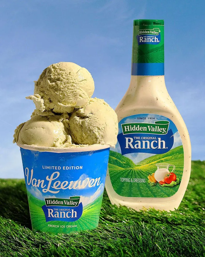 Ranch ice cream in the cup 