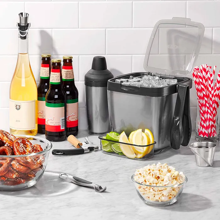 Double Wall Ice Bucket With Tongs