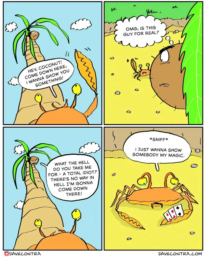 This Artist Creates Dark Humor Comics With Unexpected Twists And Here Are His 40 Recent Works