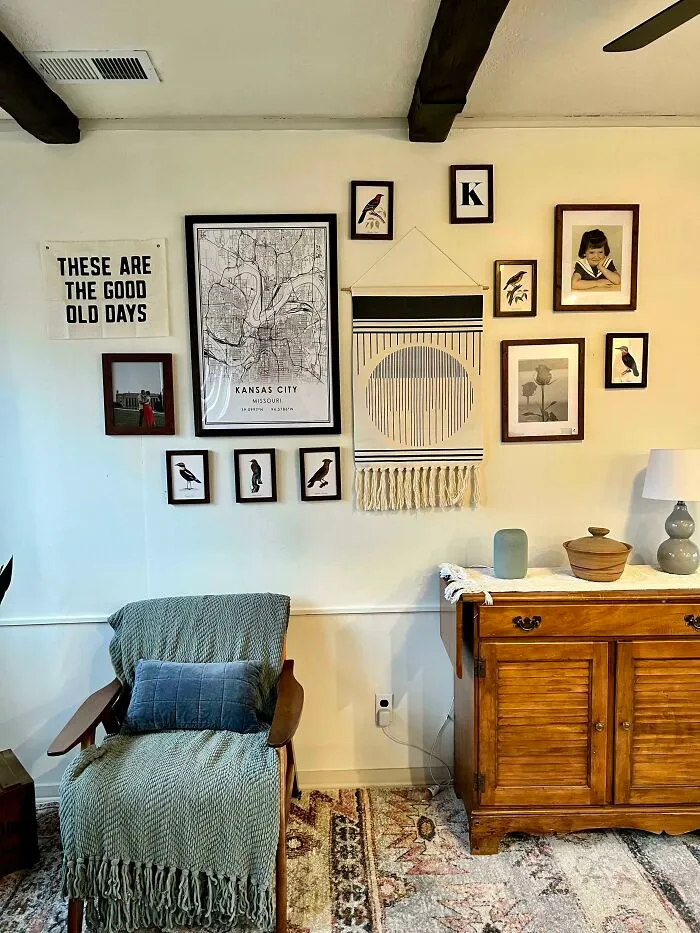 Photos and posters on the wall