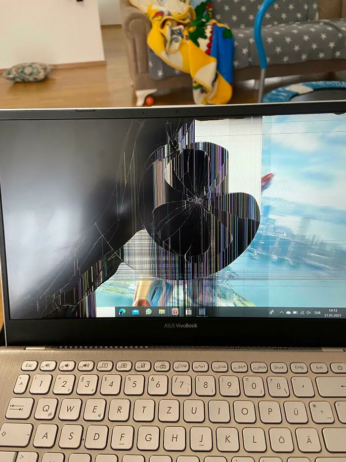 I Gave My 10 Y Old Bro My Laptop Which He Needed For “School”. Punched It While Playing Fortnite…
