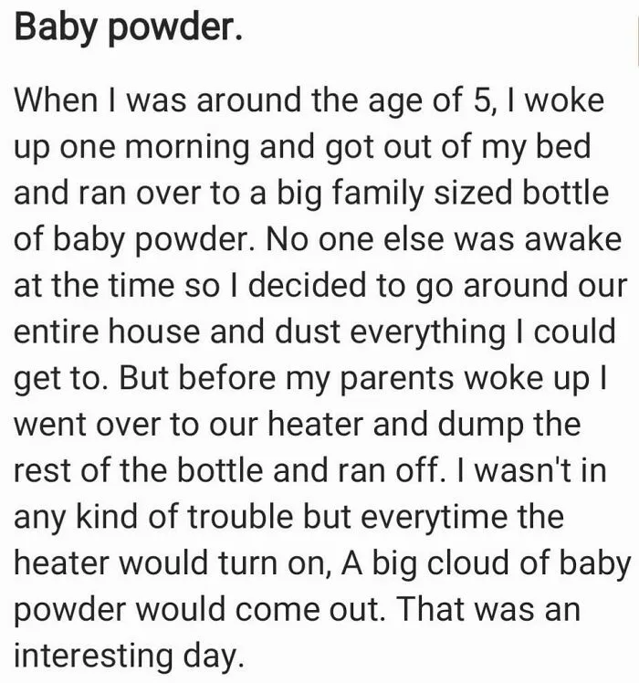 Me And The Baby Powder