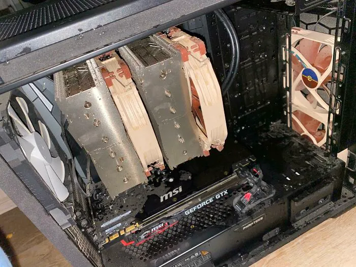 3-Year Old Poured A Can Of Soda Into My $2k PC 