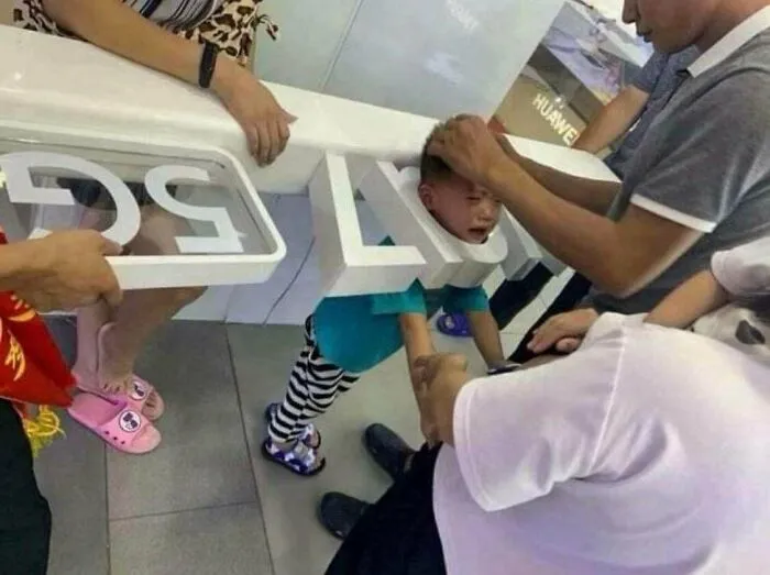 How Did He Even Get His Head In There??