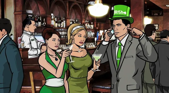Scene from "Archer" cartoon