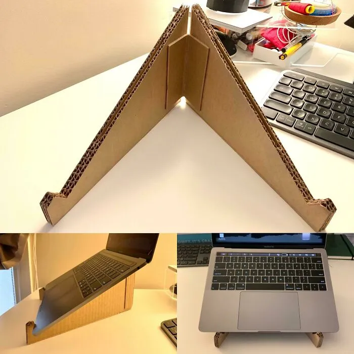 If It Works, It Ain’t Stupid. Made From Glued Together Delivery Boxes