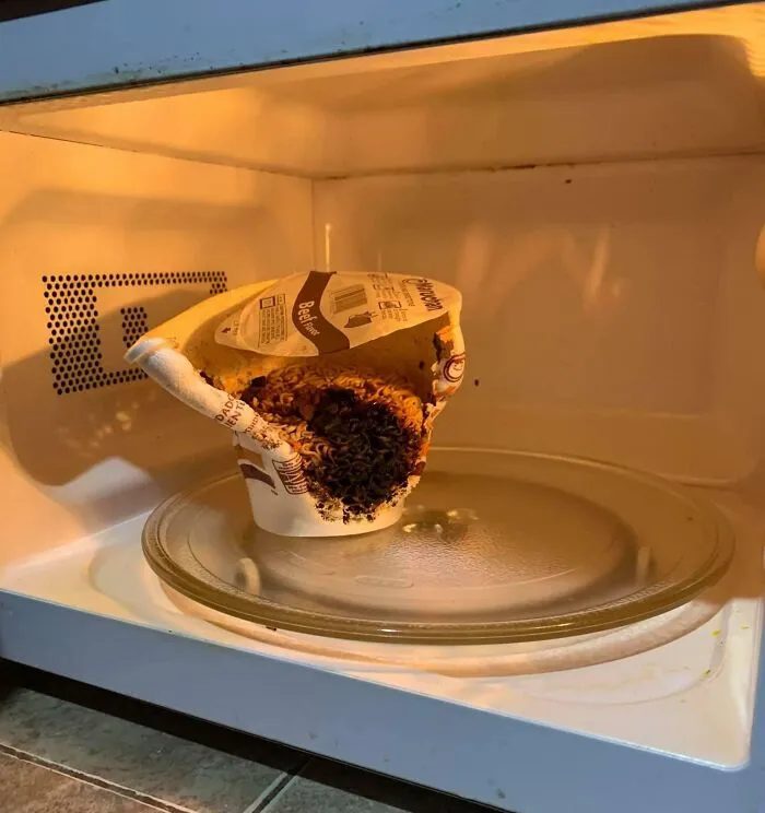Microwaved My Instant Lunch, Only To Find Out I Forgot To Add The Water
