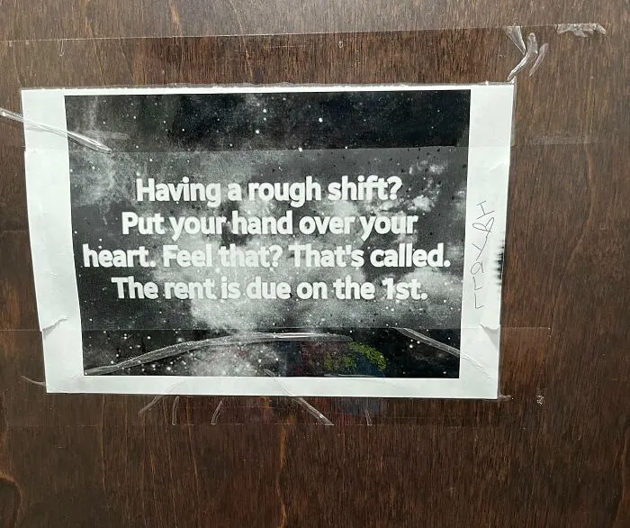 Este cartel en un hotel en el que me alojé este fin de semana