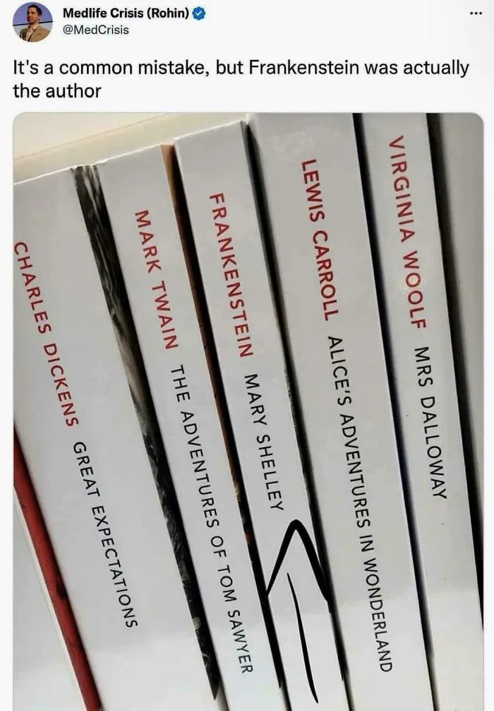 Really, Frankenstein Is An Author Now?