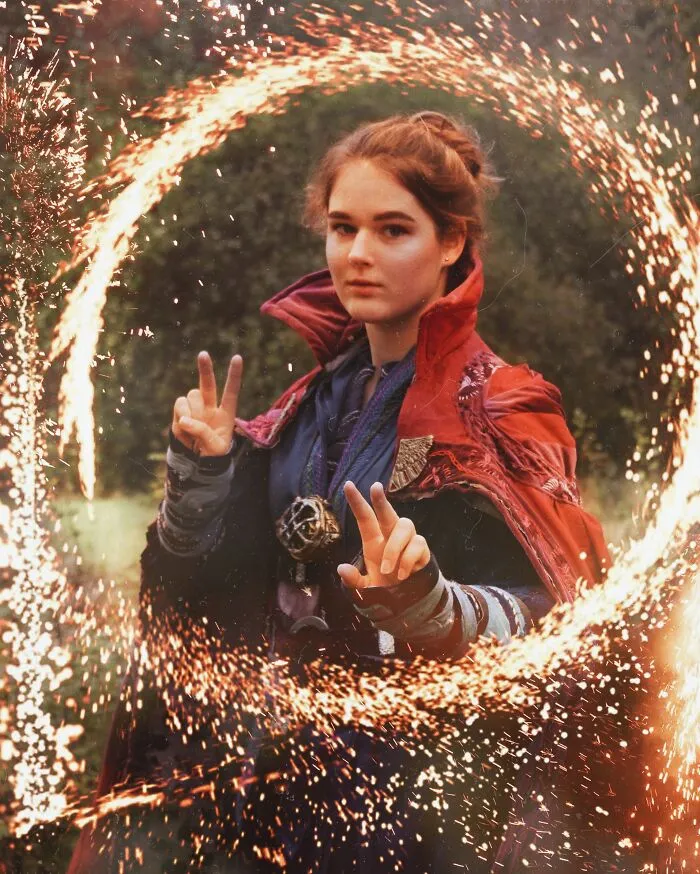 Person cosplaying Doctor Strange 
