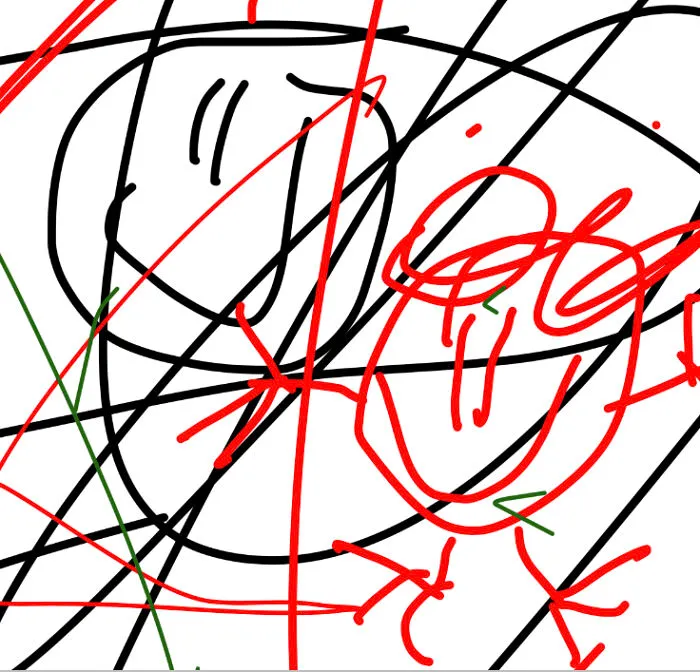 This Is A Drawing That My Lil Bro Did On My Phone