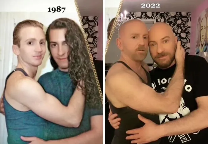 Una Pareja Recrea 30 De Sus Fotos 30 Años después