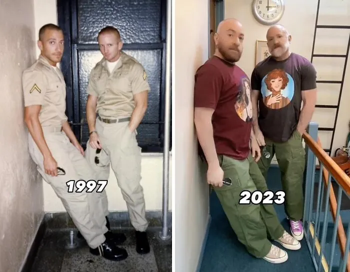 Una Pareja Recrea 30 De Sus Fotos 30 Años después