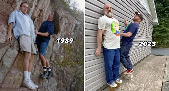 Una Pareja Recrea 30 De Sus Fotos 30 Años después